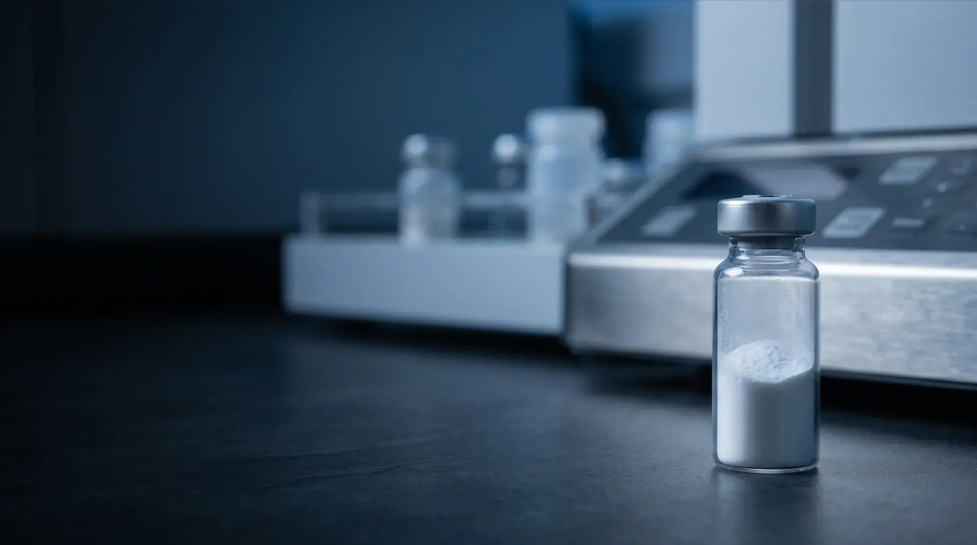 SR-17018 vial in laboratory setting